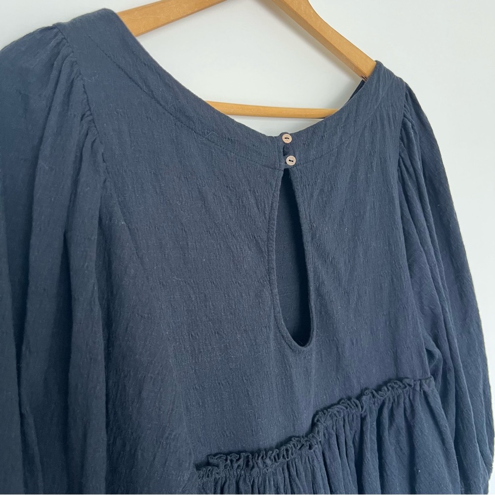 Free People Black Puff Sleeve Romper - Picture 9 of 12